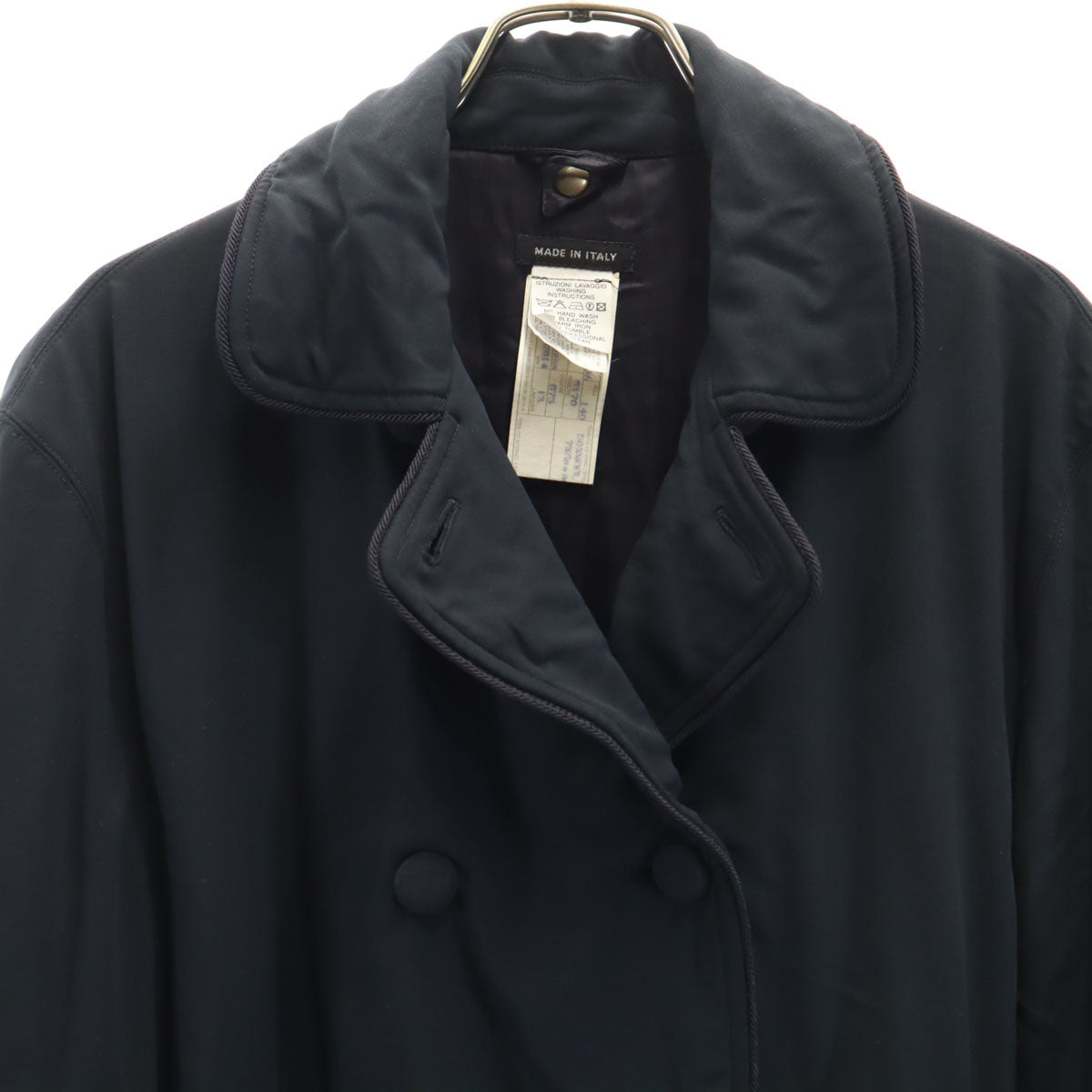 GIORGIO ARMANI ジョルジオアルマーニ 90s イタリア製 オールド コート 40 ネイビー レディース