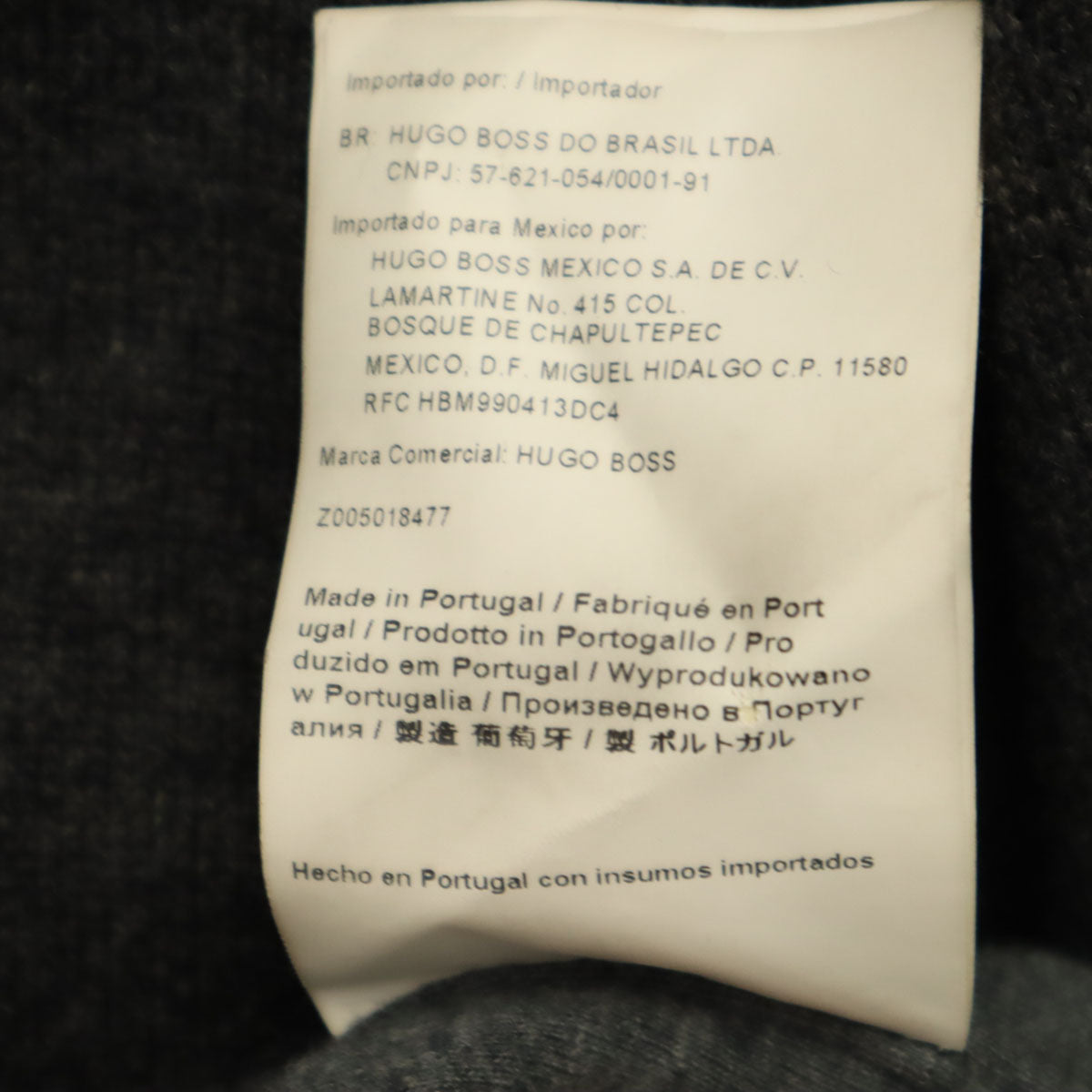 BOSS HUGO BOSS ボスヒューゴボス ポルトガル製 スリムフィット ニット テーラードジャケット L グレー メンズ