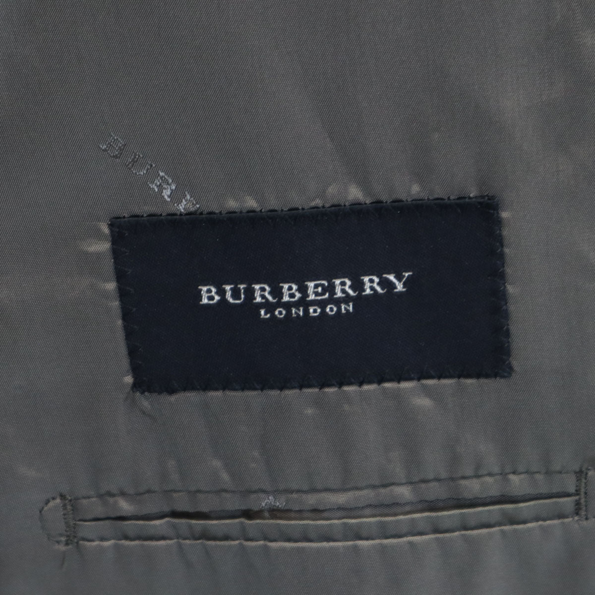 BURBERRY LONDON バーバリーロンドン 日本製 チェック柄 テーラードジャケット A5 グレー メンズ