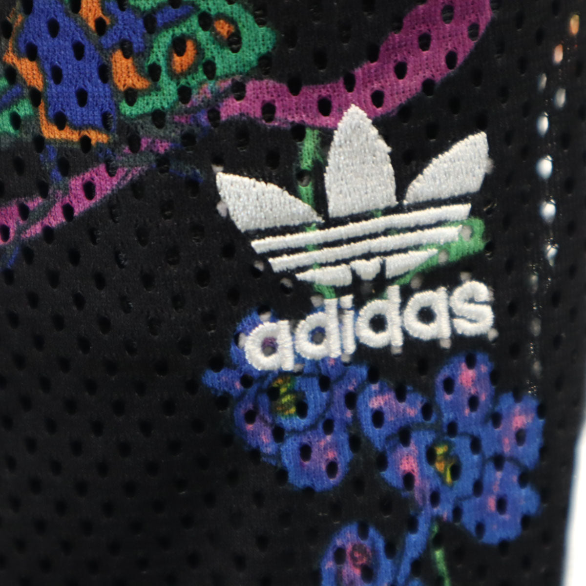 adidas Originals アディダスオリジナルス トレフォイルロゴ 花柄 ウインドブレーカー 上下 セットアップ L ブラック リバーシブル レディース