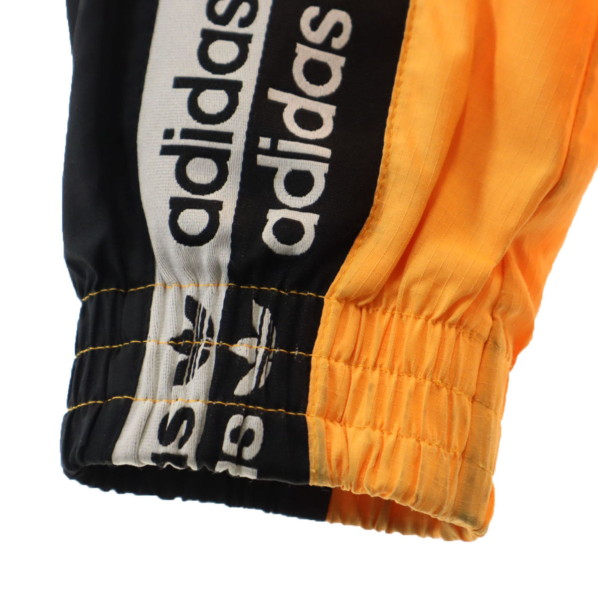 adidas Originals アディダスオリジナルス トレフォイルロゴ ハーフジップ ウインドブレーカー M ネオンオレンジ 裏メッシュ プルオーバー メンズ