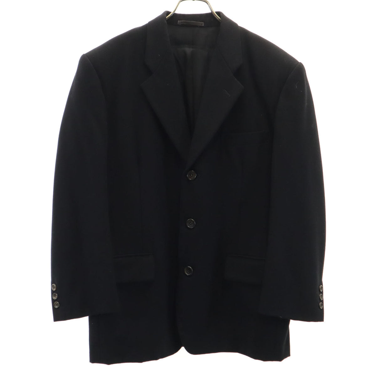 COMME des GARCONS HOMME コムデギャルソンオム 80s 日本製 ウール100% ヴィンテージ テーラードジャケット S ブラック メンズ