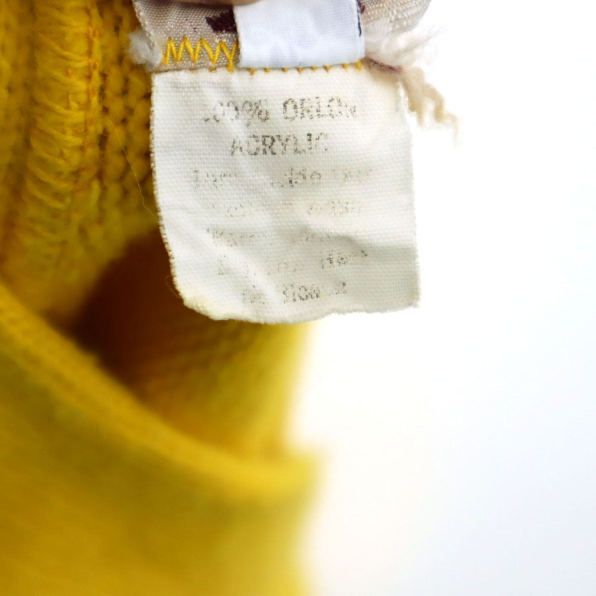 MELSON SCHOOL SUPPLY BOISE 70s 80s ヴィンテージ レタード Vネック ニット カーディガン 36 イエロー レディース