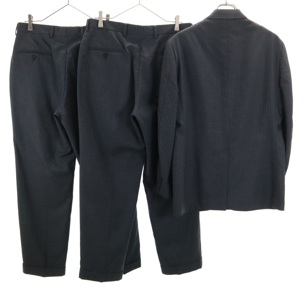 Brooks Brothers ブルックスブラザーズ ストライプ柄 スーツ 上下 セットアップ グレー メンズ