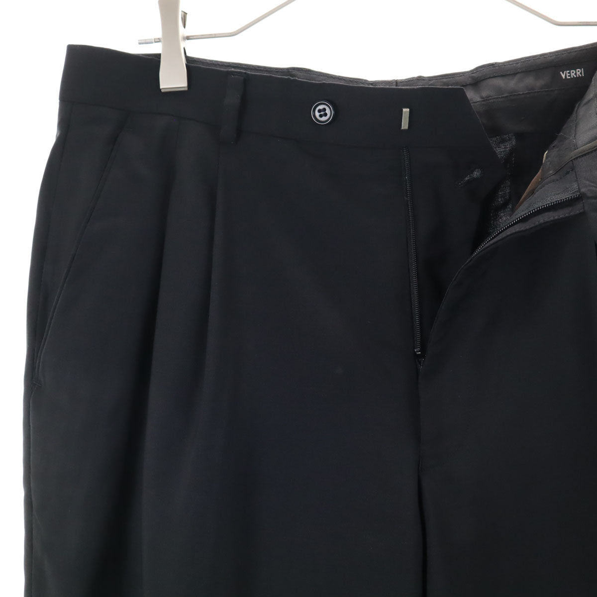 VERRI ヴェリー イタリア製 モヘアブレンド スーツ 上下 セットアップ 48R ブラック メンズ