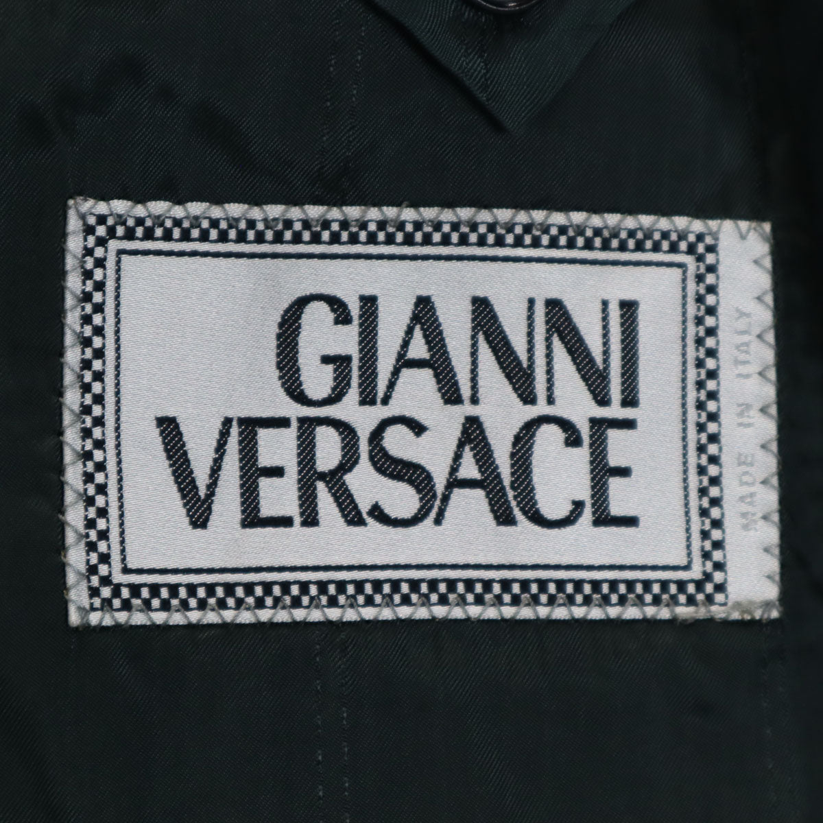 Gianni Versace ジャンニヴェルサーチ 90s イタリア製 モヘアブレンド 総柄 スーツ 上下 セットアップ 52/不明 グレー ダブルボタン メンズ