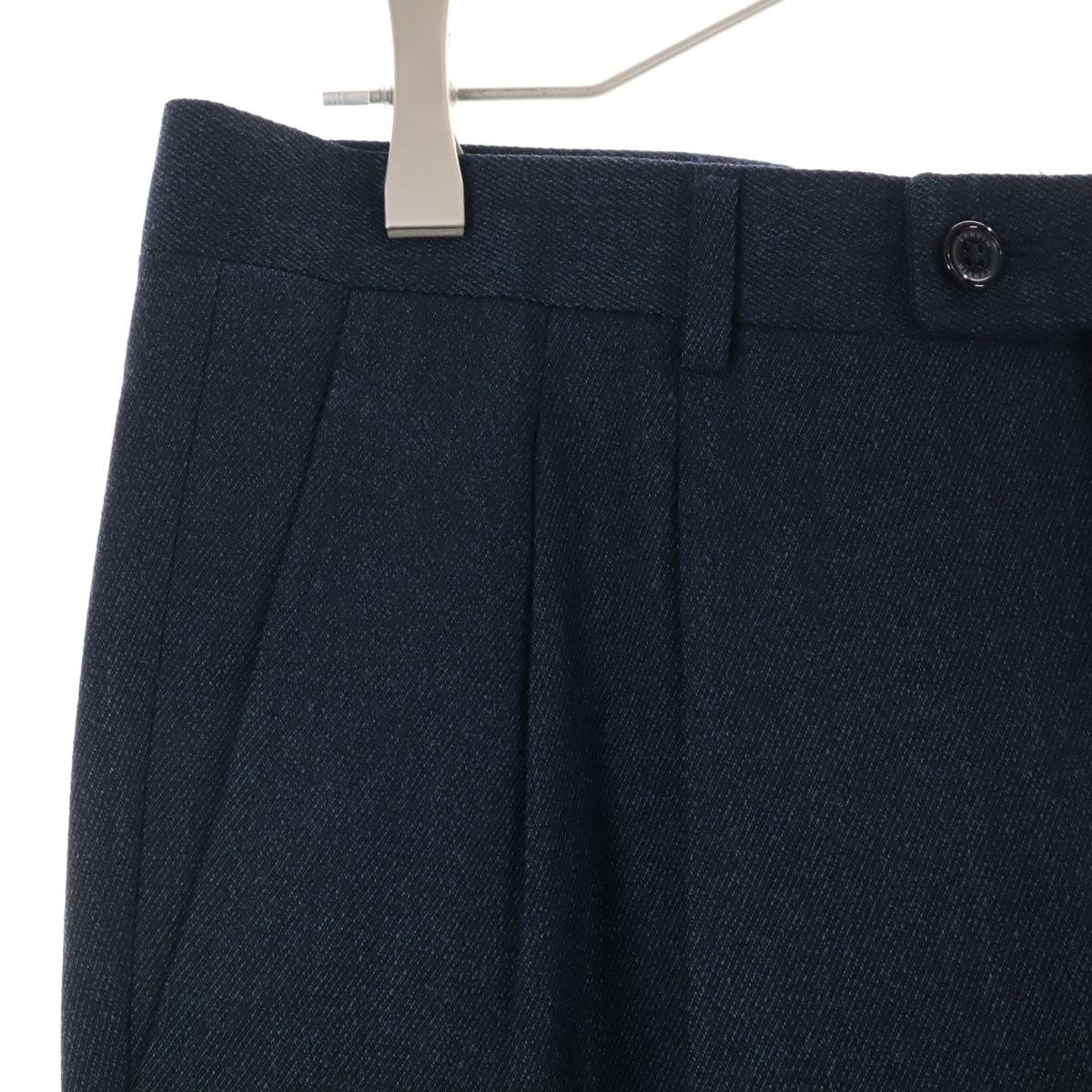 LANVIN ランバン 90s ウール オールド スーツ 上下 セットアップ R48-45 ネイビー系 メンズ