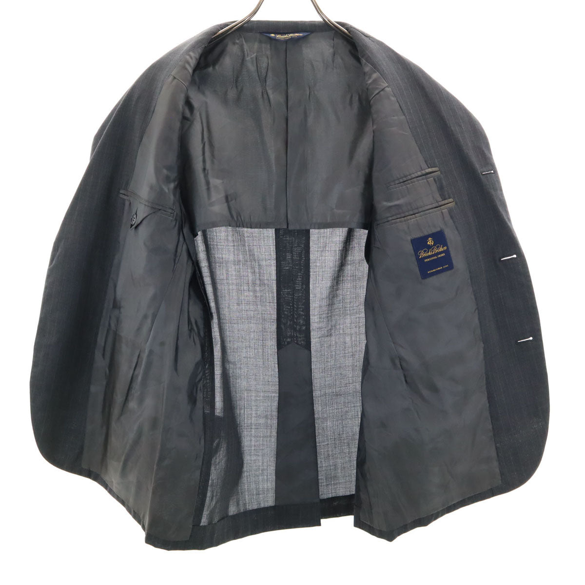 Brooks Brothers ブルックスブラザーズ ストライプ柄 スーツ 上下 セットアップ グレー メンズ