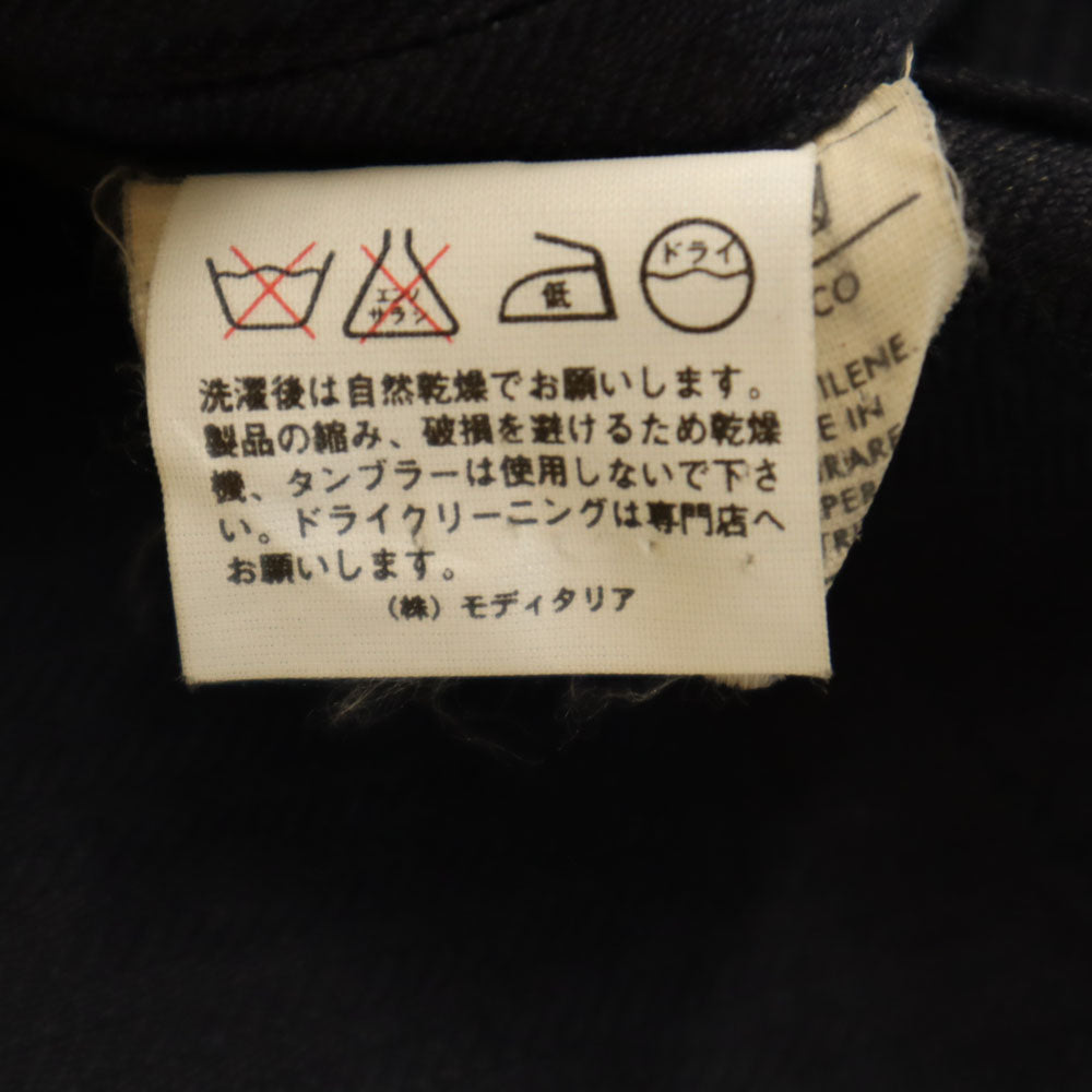 Salvatore Ferragamo サルヴァトーレフェラガモ 90s イタリア製 リネン オールド ヘリンボーン柄 テーラードジャケット 48 ネイビー ブレザー メンズ