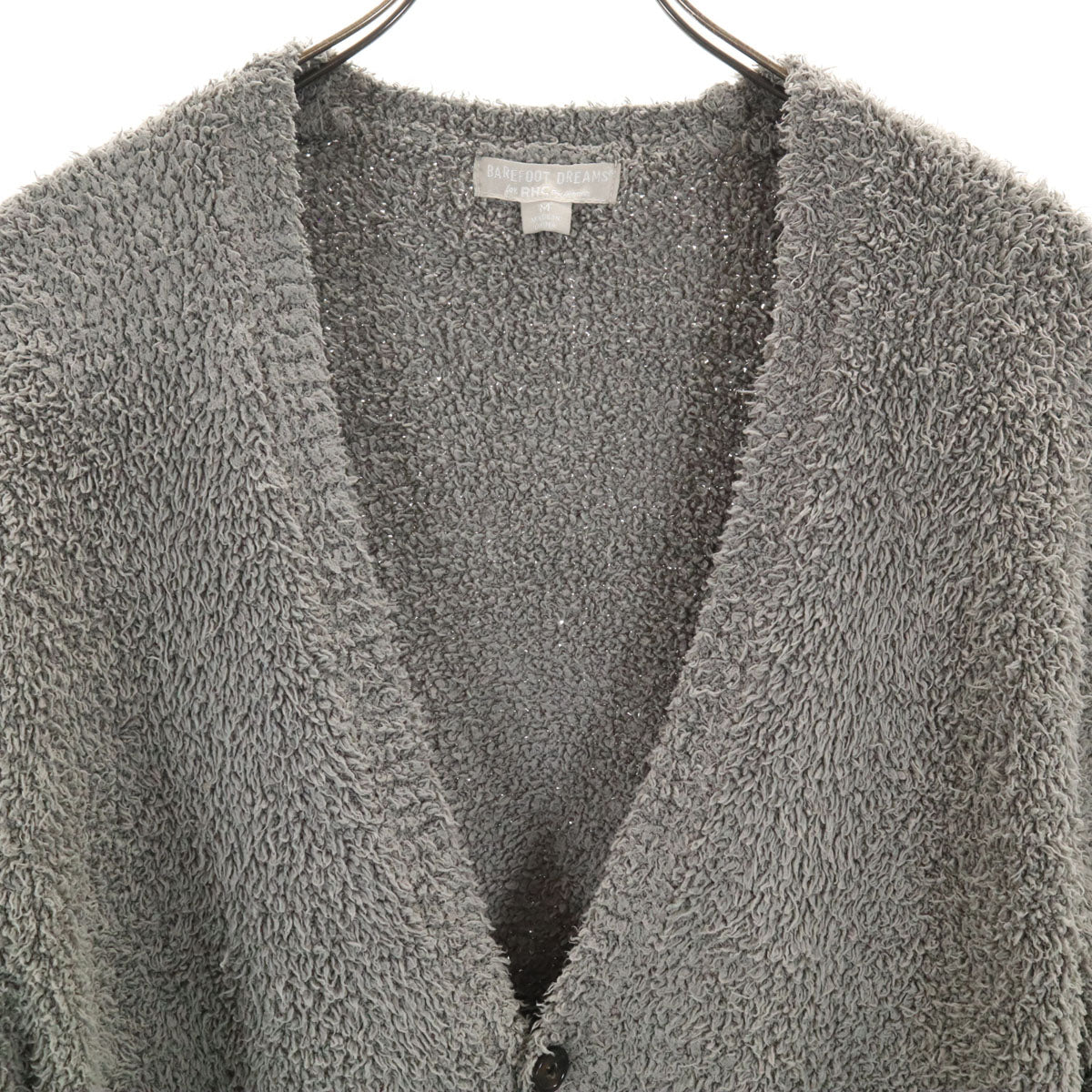 BAREFOOT DREAMS Ron Herman ベアフットドリームズ ロンハーマン 長袖 ルームウェア M グレー カーディガン フワモコ メンズ