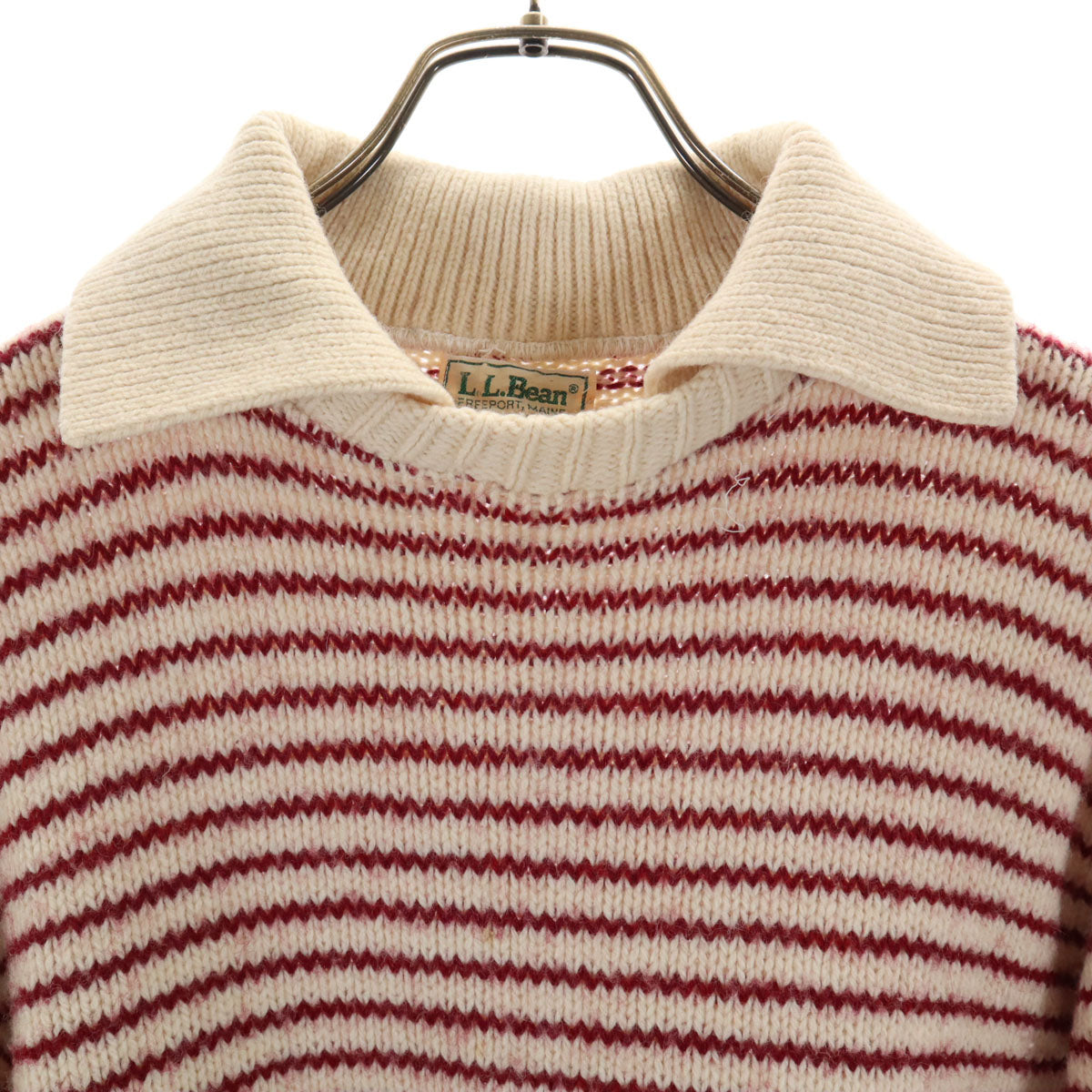 L.L.Bean エルエルビーン 80s 90s オールド 長袖 セーター ホワイト系 ニット アウトドア メンズ