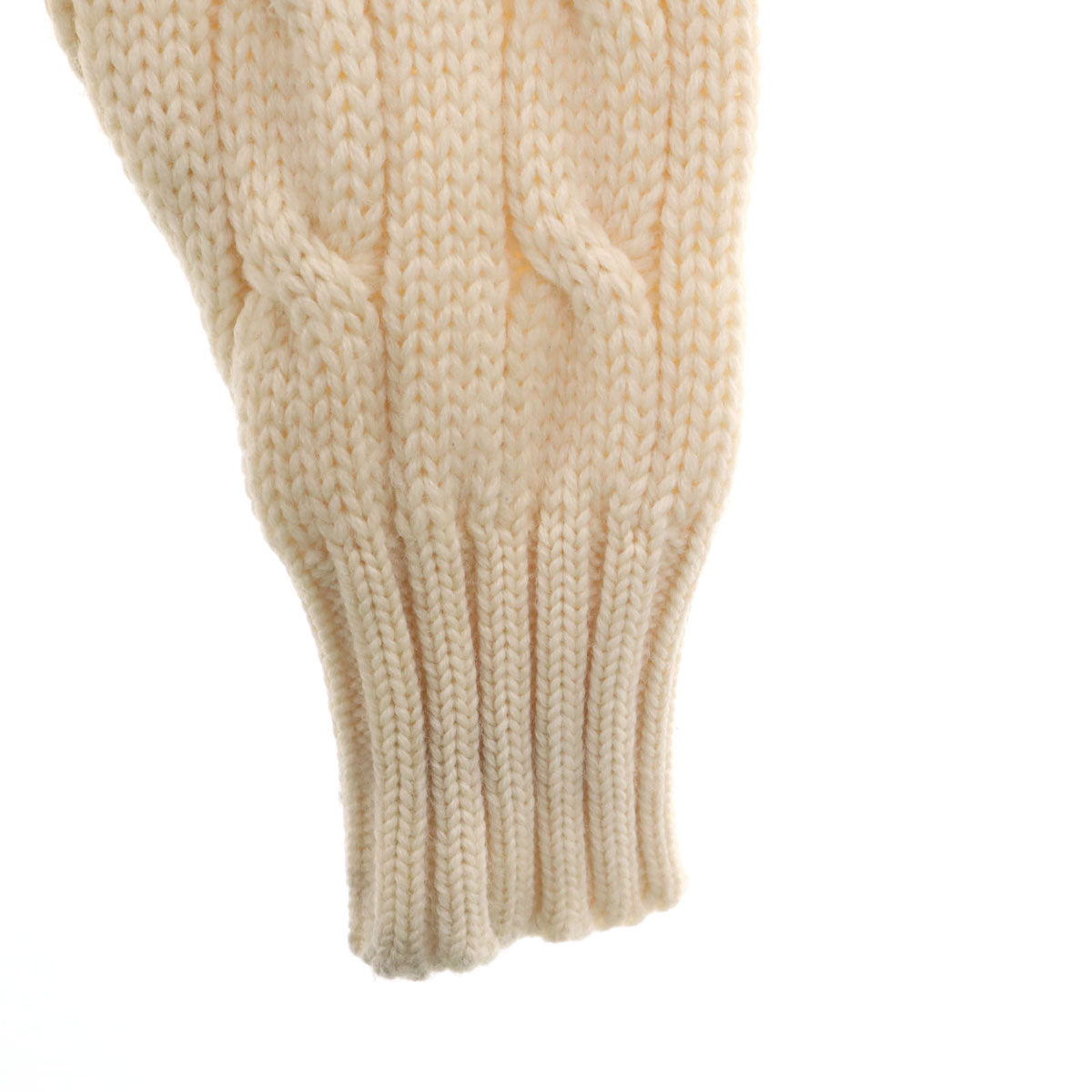 Polo by Ralph Lauren ポロバイラルフローレン ウール100% 長袖 チルデン ニット M アイボリー セーター メンズ