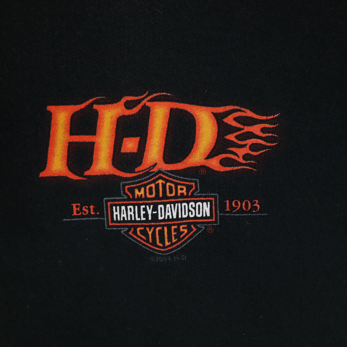 HARLEY DAVIDSON ハーレーダビッドソン バックプリント 長袖 スウェット ジップパーカー 3XL ブラック 裏起毛 ビッグサイズ メンズ