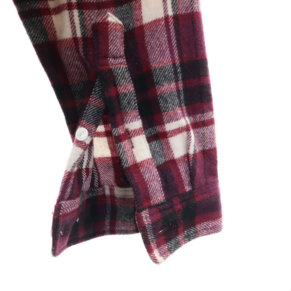 THE NORTH FACE ノースフェイス ウールブレンド チェック柄 長袖 シャツ M パープル系 アウトドア NR61408 メンズ