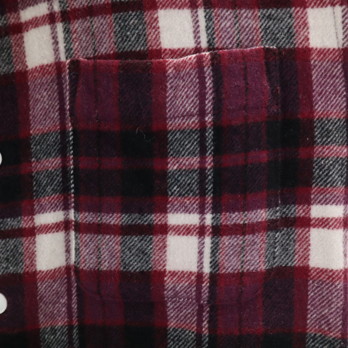 THE NORTH FACE ノースフェイス ウールブレンド チェック柄 長袖 シャツ M パープル系 アウトドア NR61408 メンズ