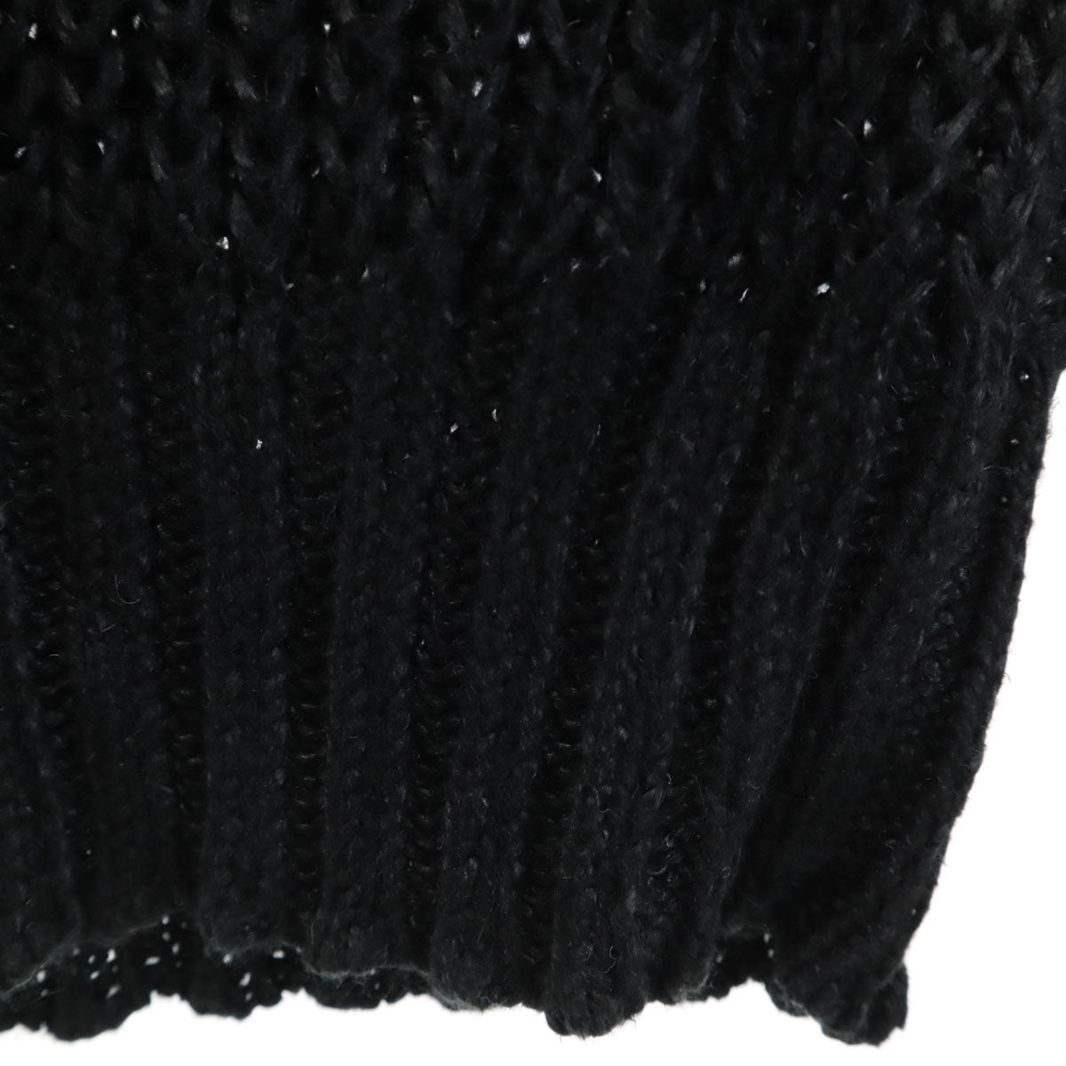 BURBERRY LONDON バーバリーロンドン リネン 長袖 Vネック ニット 1 ブラック 三陽商会 セーター レディース