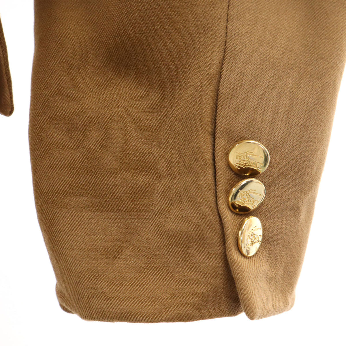 Burberrys バーバリーズ 90s 英国製 オールド ダブル テーラードジャケット 14R ブラウン レディース