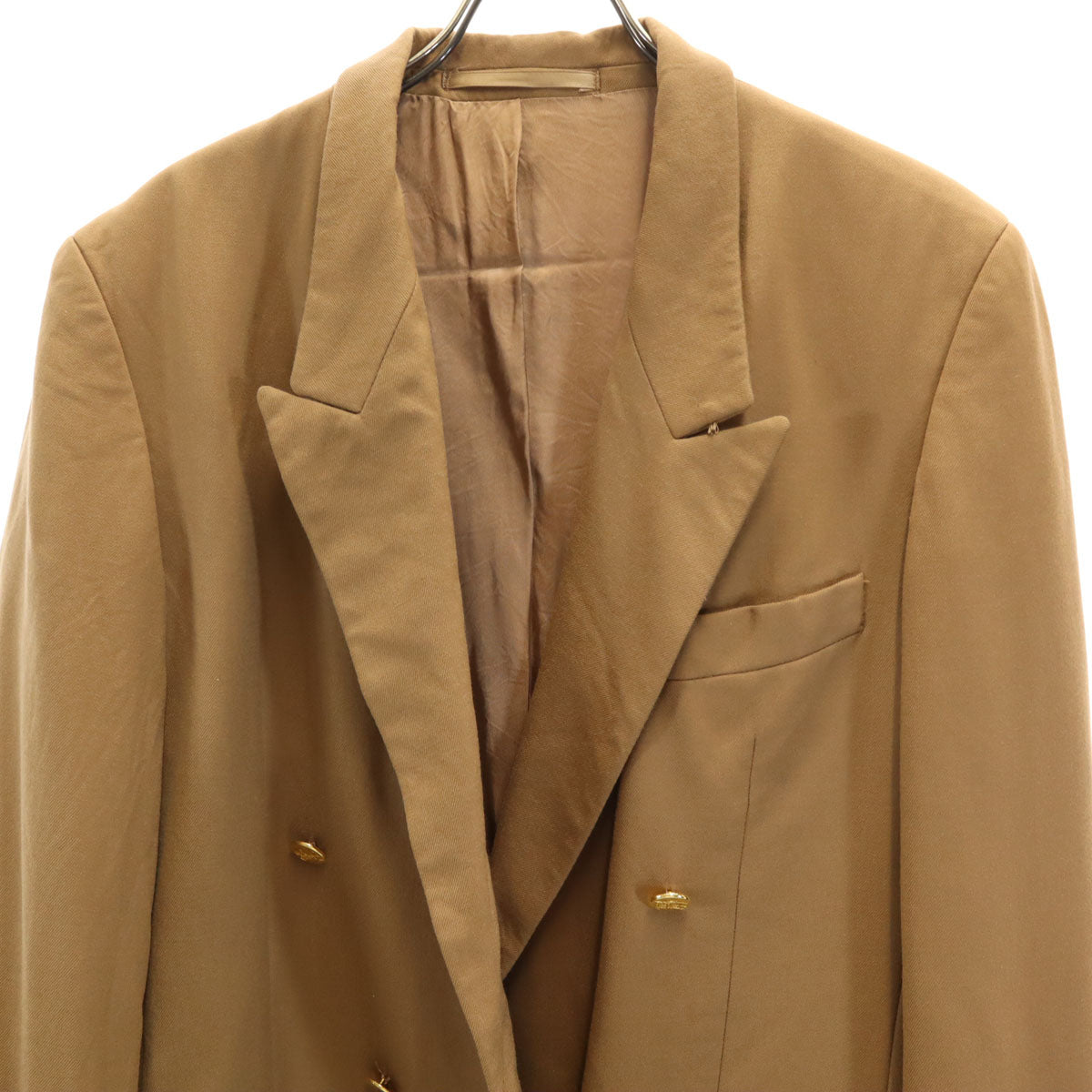 Burberrys バーバリーズ 90s 英国製 オールド ダブル テーラードジャケット 14R ブラウン レディース