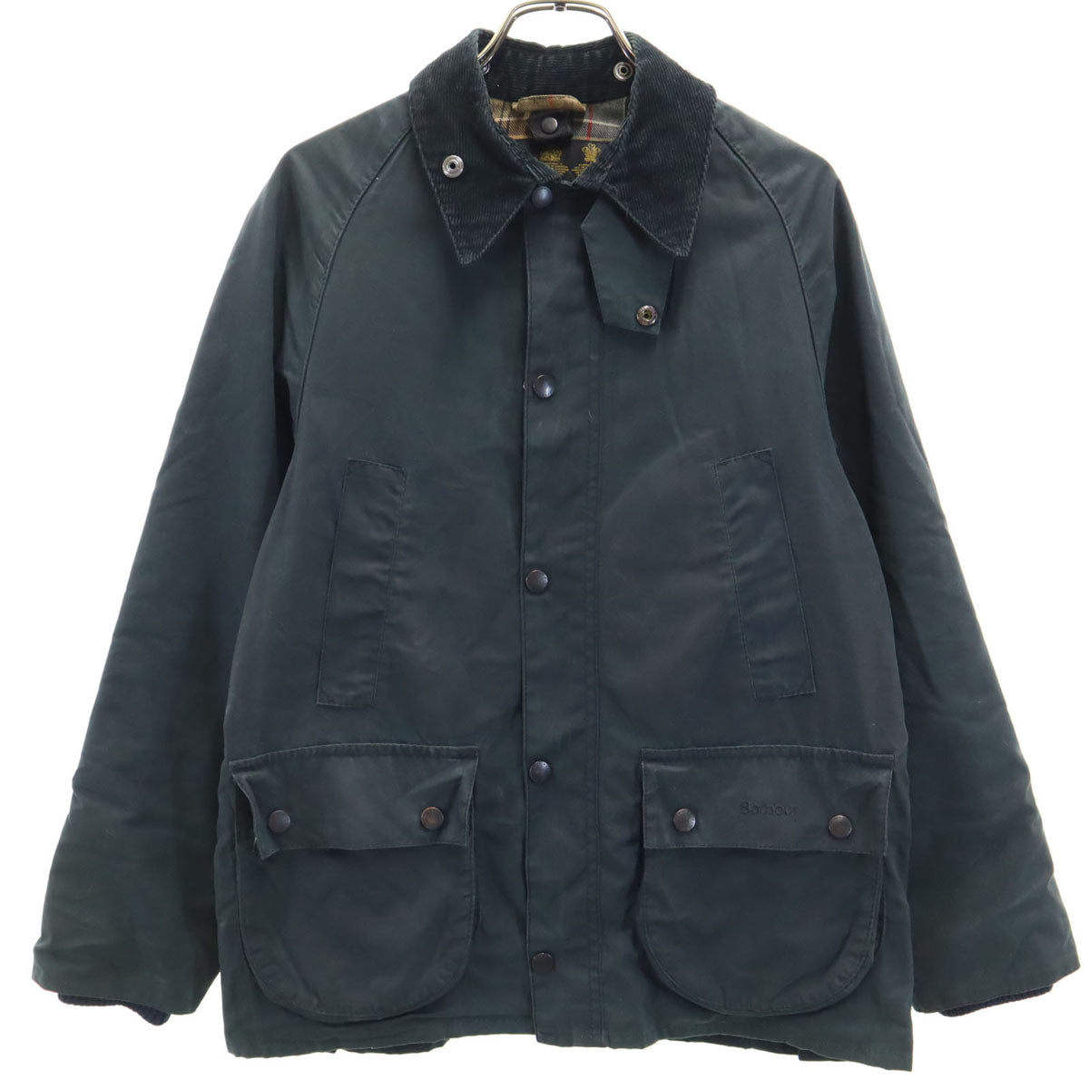 Barbour バブアー イングランド製 3ワラント クラシック ビデイル オイルドジャケット XL 12/13 ブラック系 ワックス キッズ