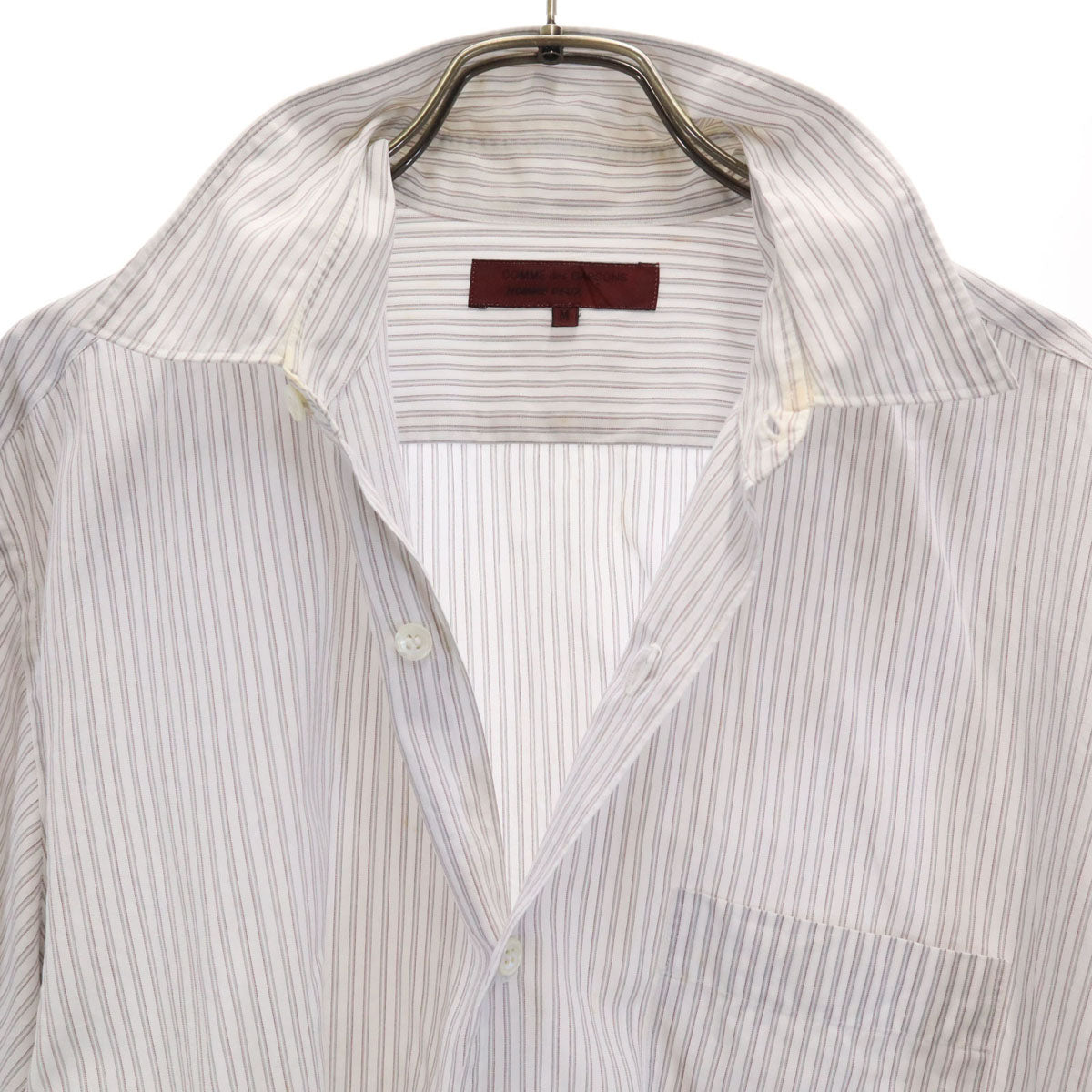 COMME des GARCONS HOMME DEUX コムデギャルソンオムドゥ 90s オールド 長袖 コットンシャツ M ホワイト系 メンズ