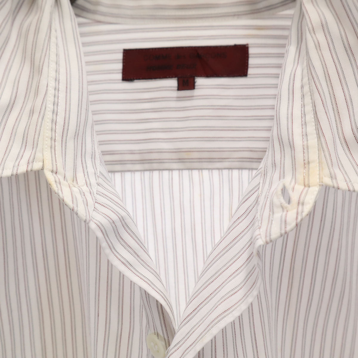 COMME des GARCONS HOMME DEUX コムデギャルソンオムドゥ 90s オールド 長袖 コットンシャツ M ホワイト系 メンズ