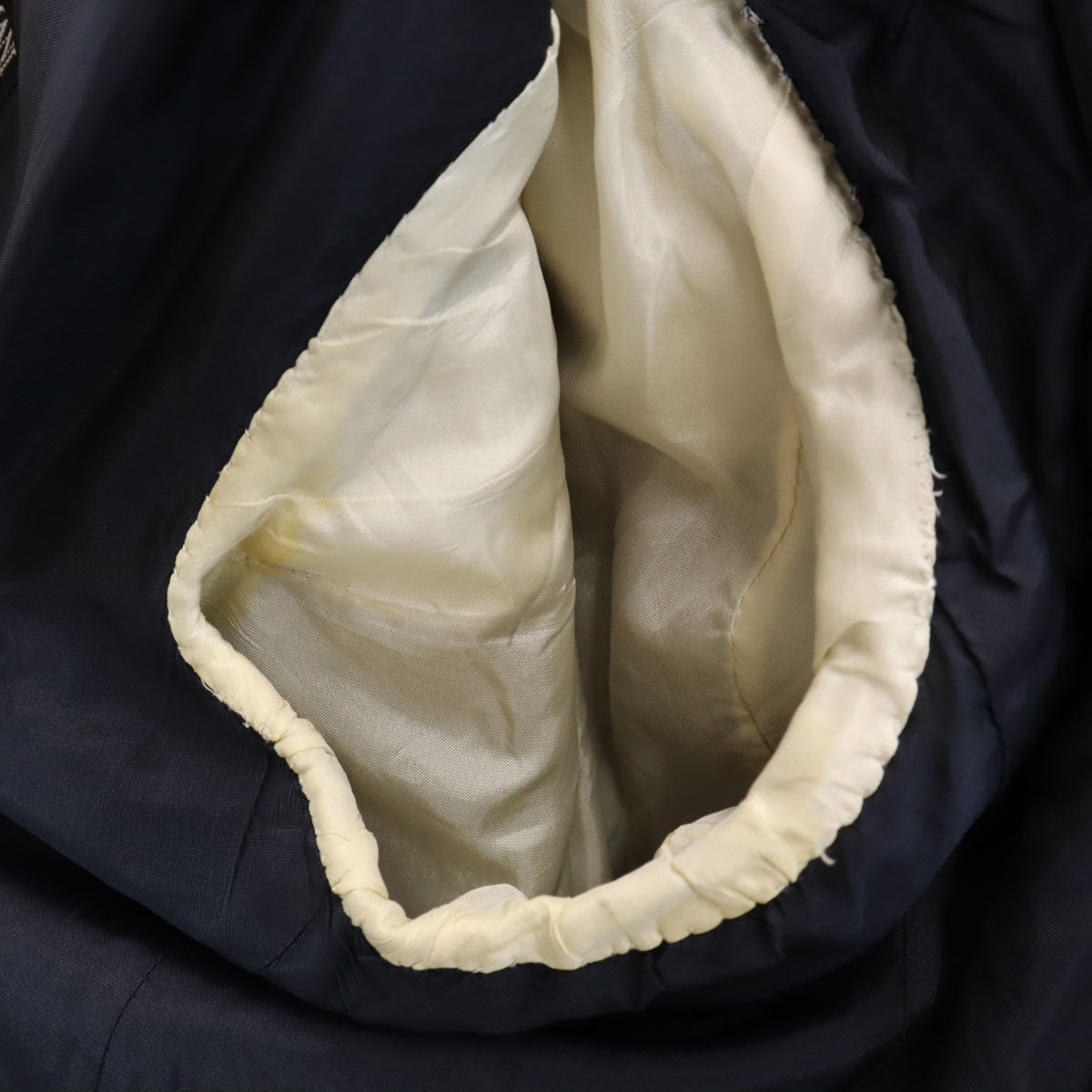 GIORGIO ARMANI ジョルジオアルマーニ 90s イタリア製 ウールブレンド オールド テーラードジャケット 54 ネイビー系 オーバーサイズ メンズ