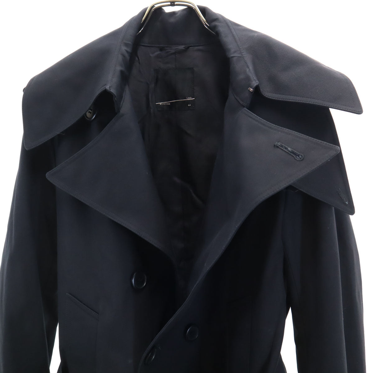 LAD MUSICIAN ラッドミュージシャン 日本製 ショート トレンチコート 44 ネイビー メンズ