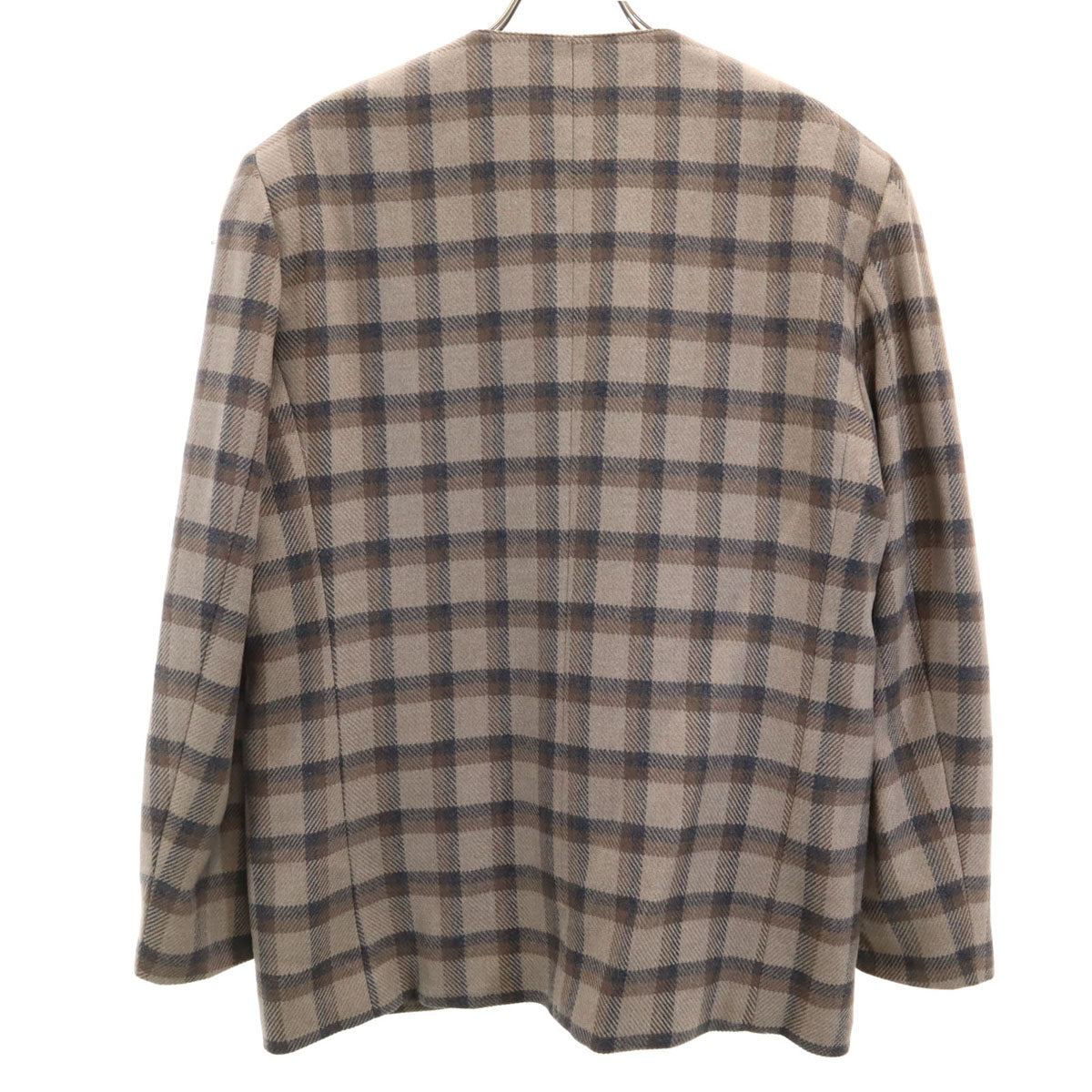 Herno ヘルノ 90s イタリア製 ウール オールド ノーカラージャケット 46 ベージュ系 レディース