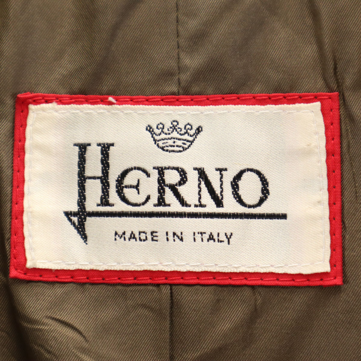 Herno ヘルノ 90s イタリア製 ウール オールド ノーカラージャケット 46 ベージュ系 レディース