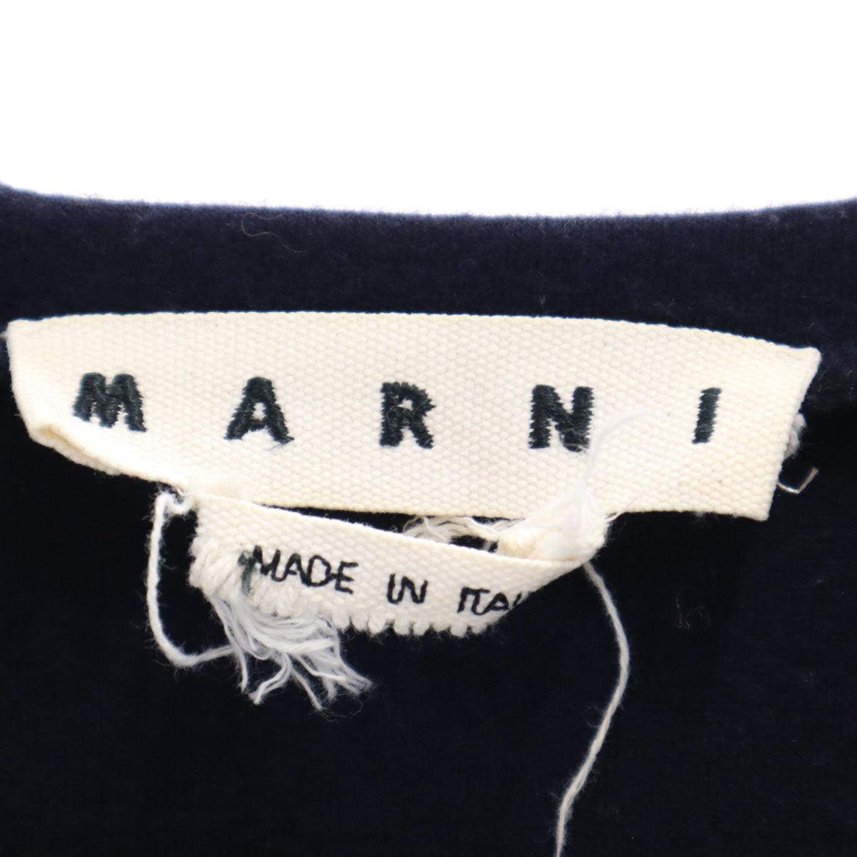 MARNI マルニ イタリア製 ウールブレンド 長袖 カットソー 46 ネイビー メンズ