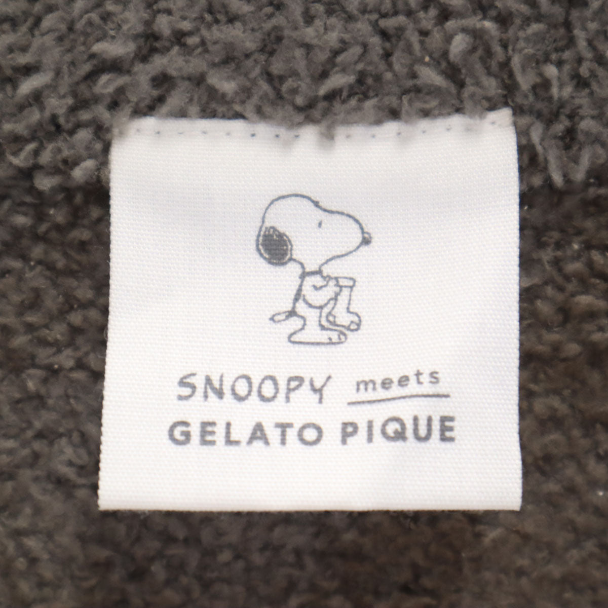 gelato pique ジェラートピケ SNOOPY スヌーピー コラボ 長袖 ルームウェア M グレー ふわもこ プルオーバー レディース