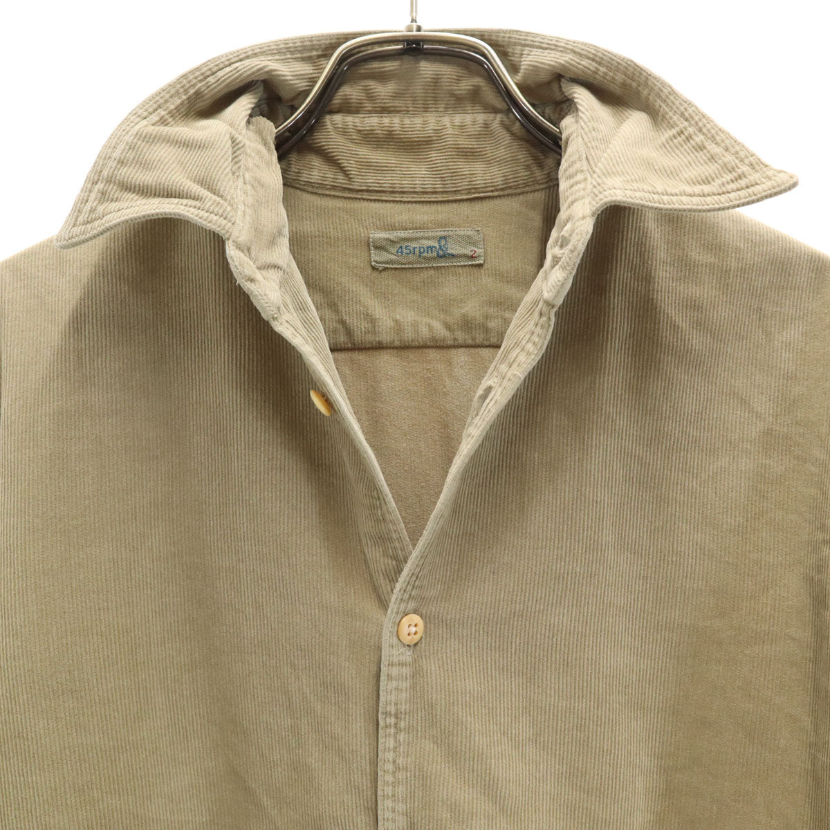 45rpm& フォーティファイブアールピーエムアンド 日本製 長袖 コーデュロイシャツ 2 ベージュ系 レディース