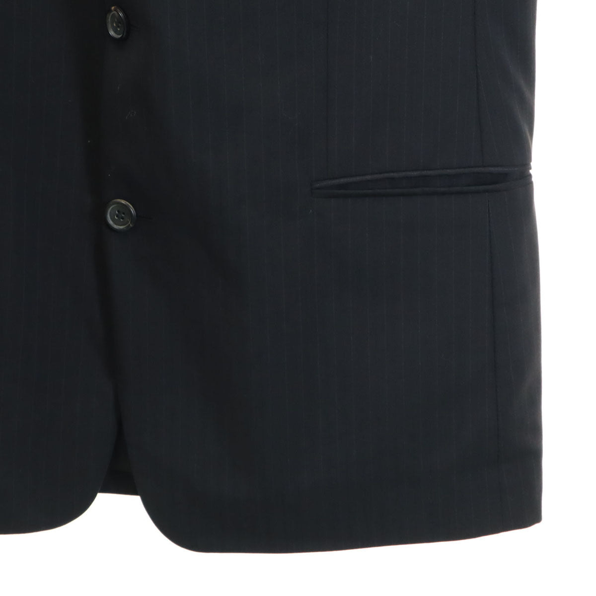 HUGO BOSS ヒューゴボス ストライプ柄 スーツ 上下 セットアップ 52 ブラック メンズ