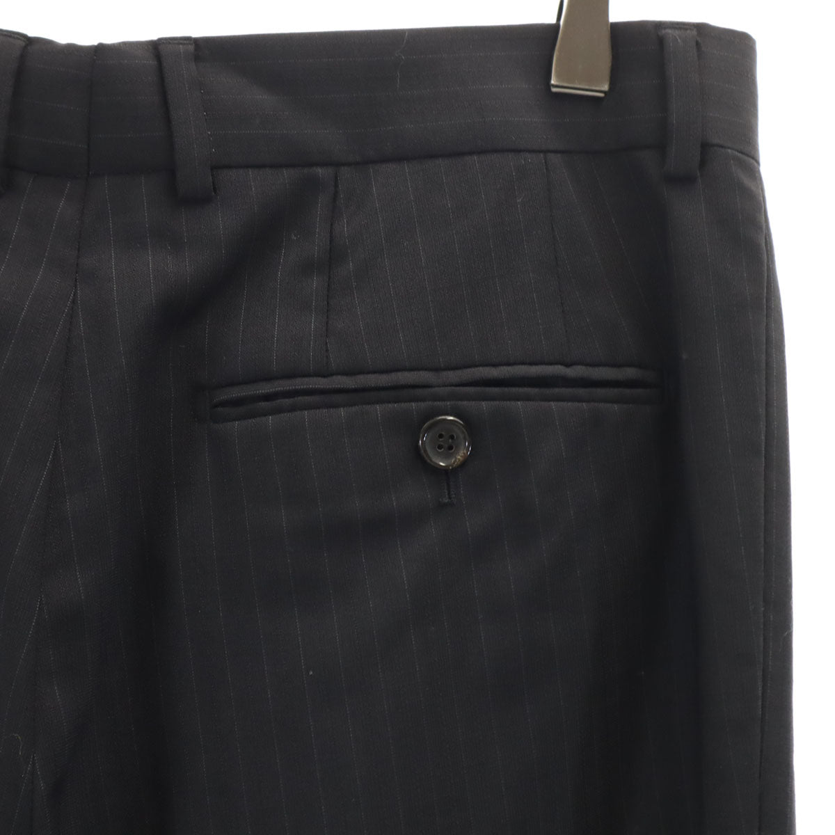 HUGO BOSS ヒューゴボス ストライプ柄 スーツ 上下 セットアップ 52 ブラック メンズ