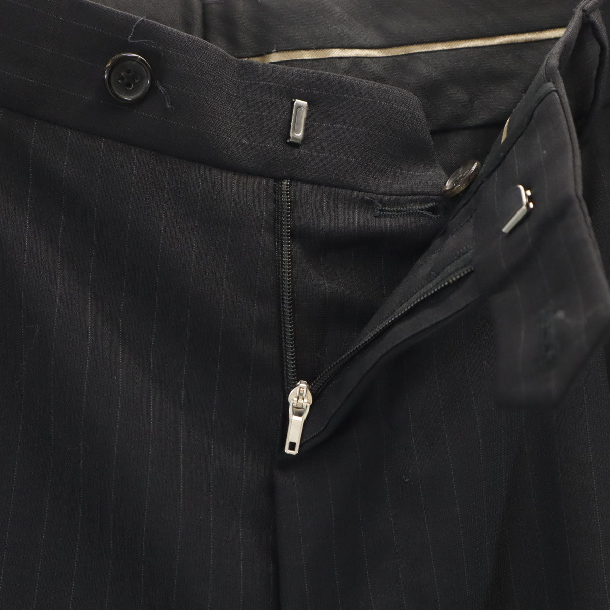 HUGO BOSS ヒューゴボス ストライプ柄 スーツ 上下 セットアップ 52 ブラック メンズ