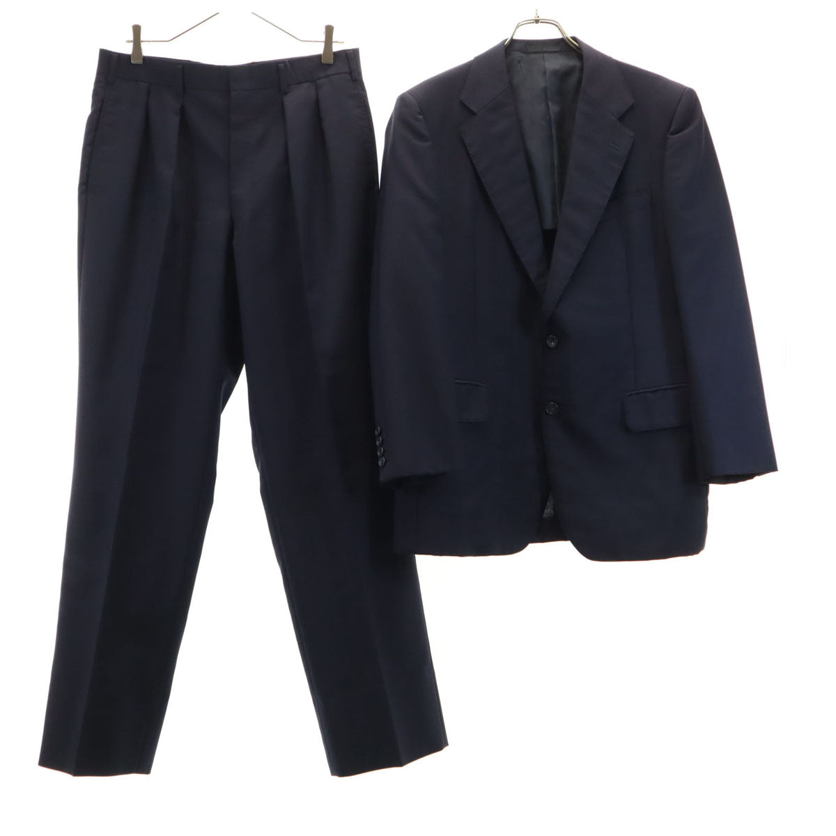 Burberrys バーバリーズ 90s ウール オールド スーツ 上下 セットアップ A6/85 ネイビー メンズ