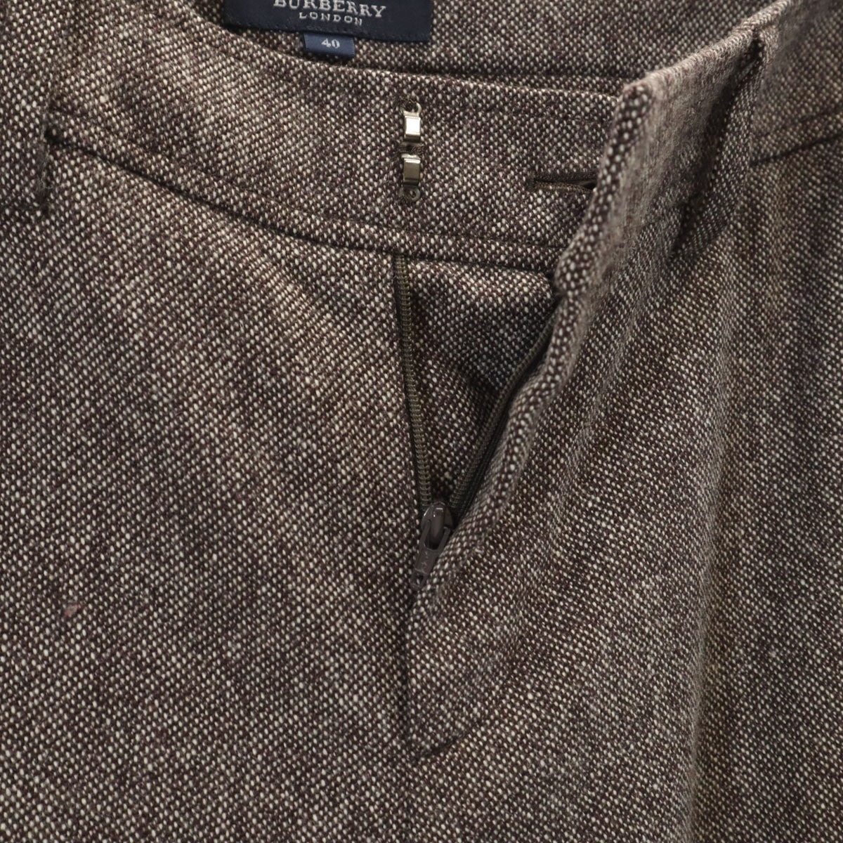 BURBERRY バーバリー パンツスーツ 上下 セットアップ 42/40 ブラウン系 三陽商会 スペアパンツ付き レディース