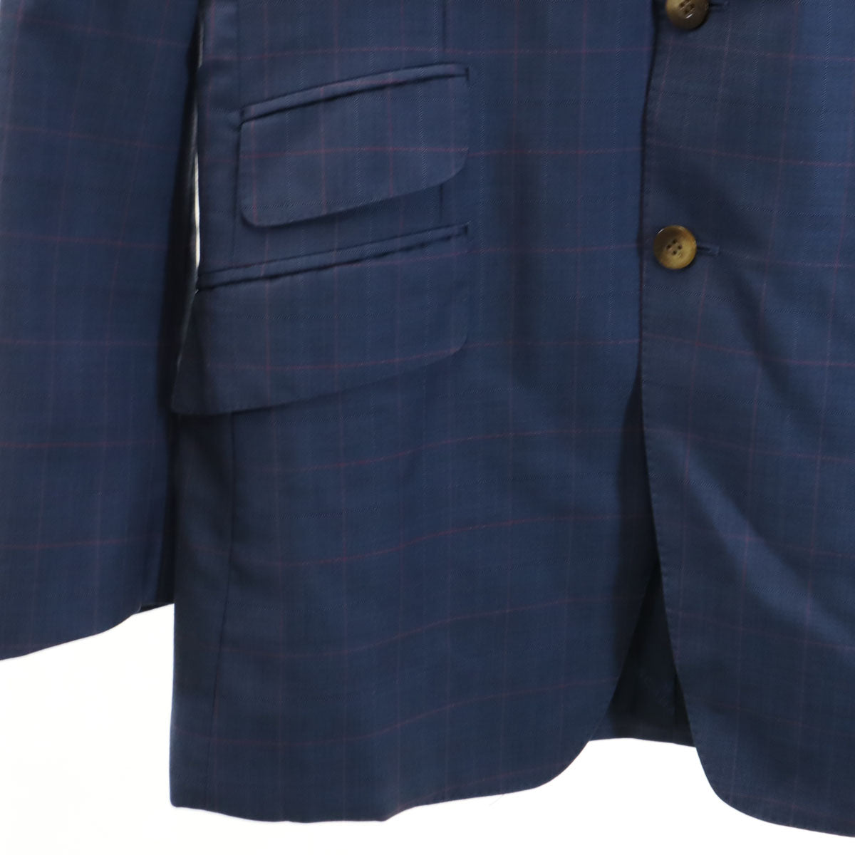 SCABAL スキャバル 日本製 ウール スーツ 上下 セットアップ ネイビー 3ピース メンズ