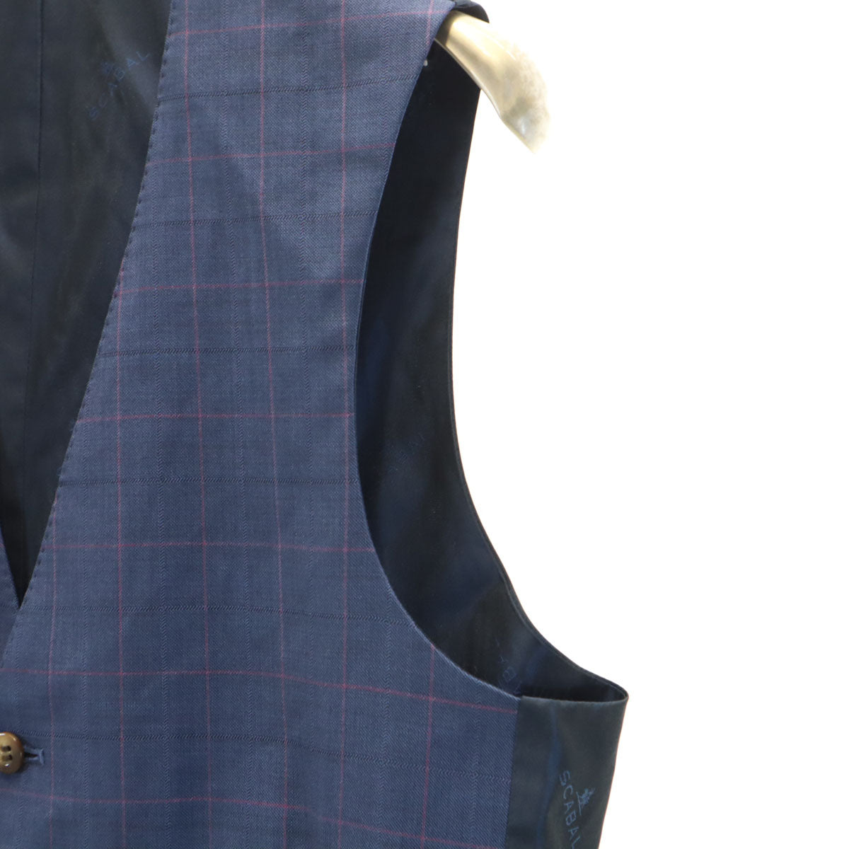 SCABAL スキャバル 日本製 ウール スーツ 上下 セットアップ ネイビー 3ピース メンズ