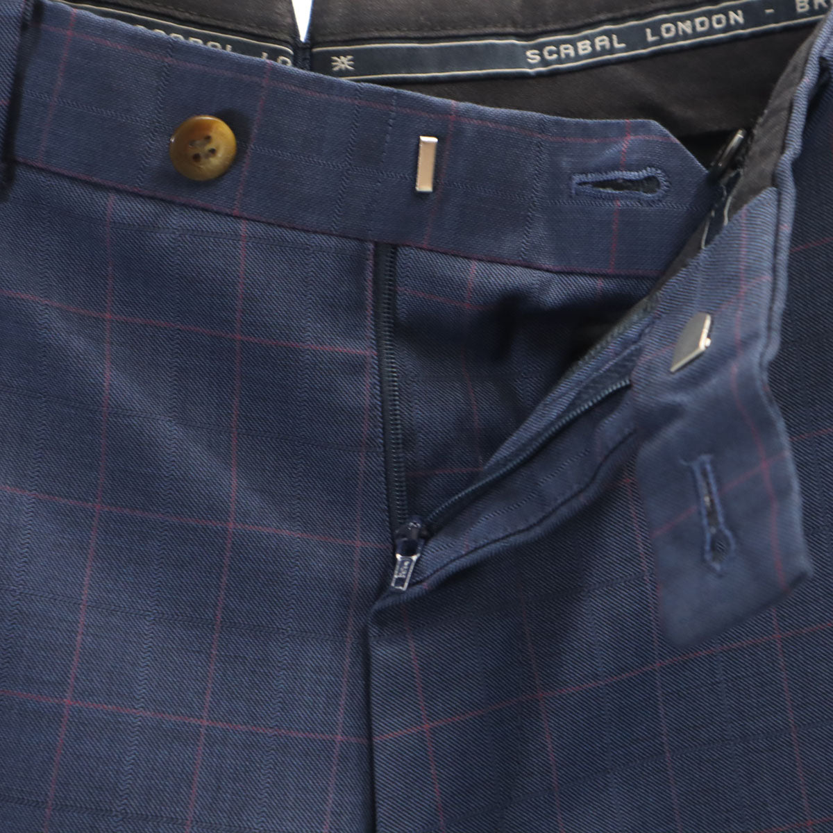 SCABAL スキャバル 日本製 ウール スーツ 上下 セットアップ ネイビー 3ピース メンズ