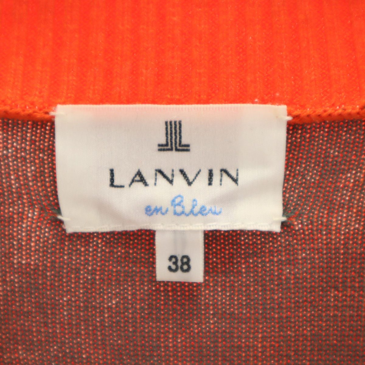 LANVIN en Bleu ランバンオンブルー 長袖 セーター 38 オレンジ ニット レディース