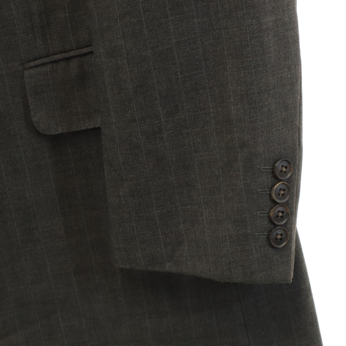 BURBERRY LONDON バーバリーロンドン 日本製 ストライプ柄 テーラードジャケット A7 チャコールグレー 三陽商会 メンズ