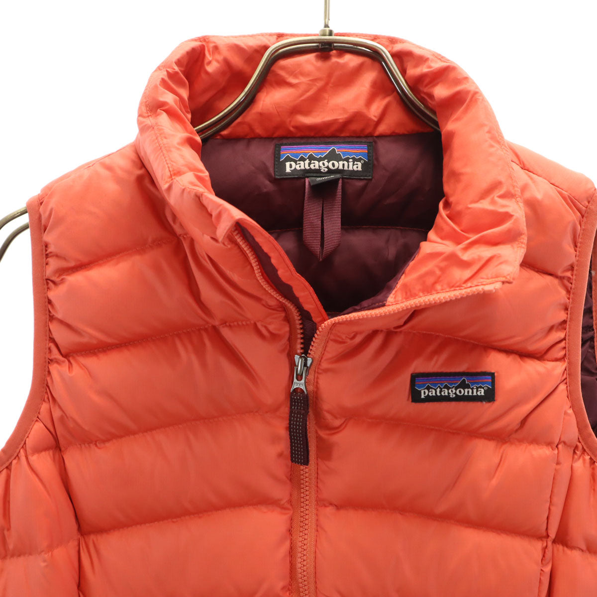 patagonia パタゴニア ダウンベスト L 12 オレンジ系 68227FA18 アウトドア キッズ