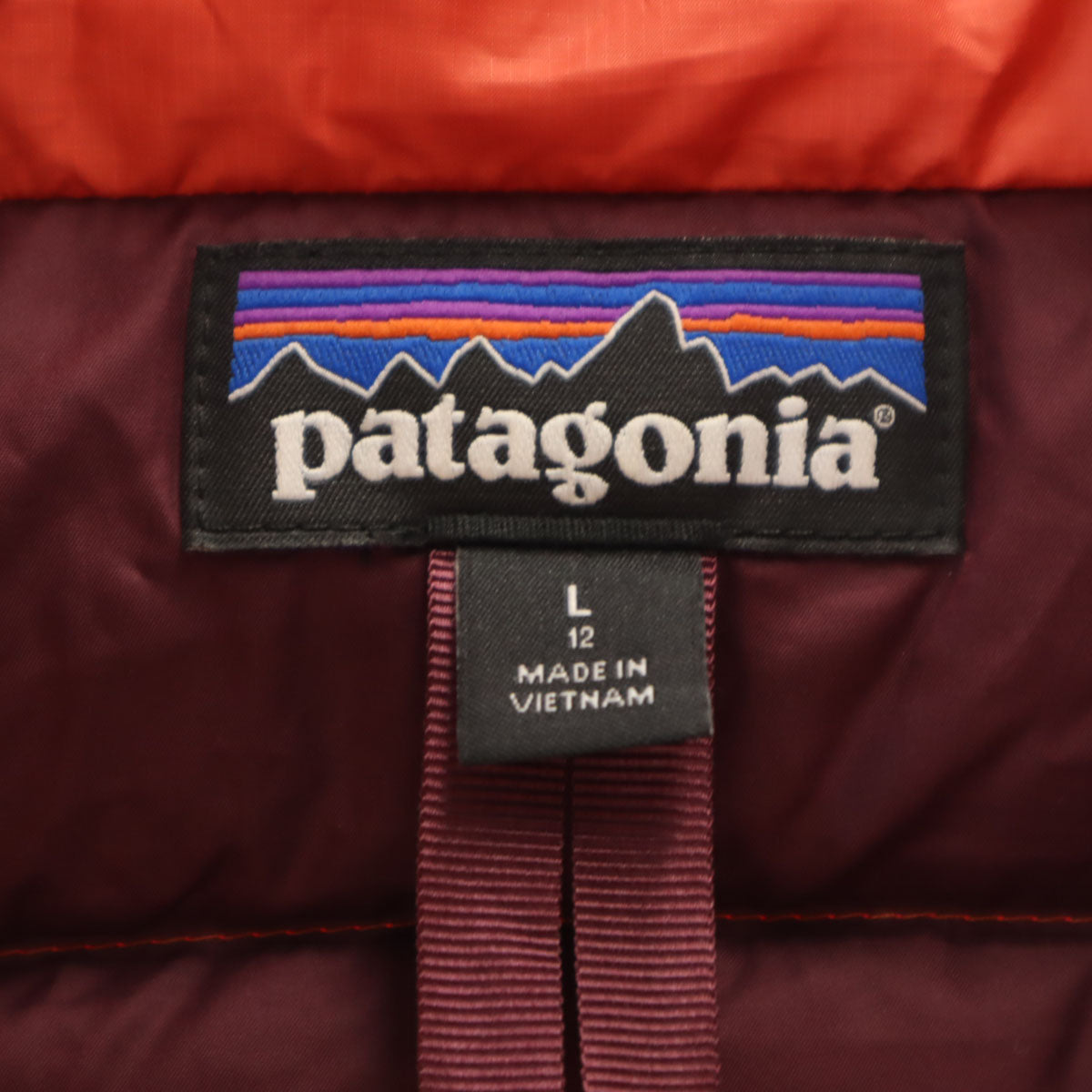 patagonia パタゴニア ダウンベスト L 12 オレンジ系 68227FA18 アウトドア キッズ