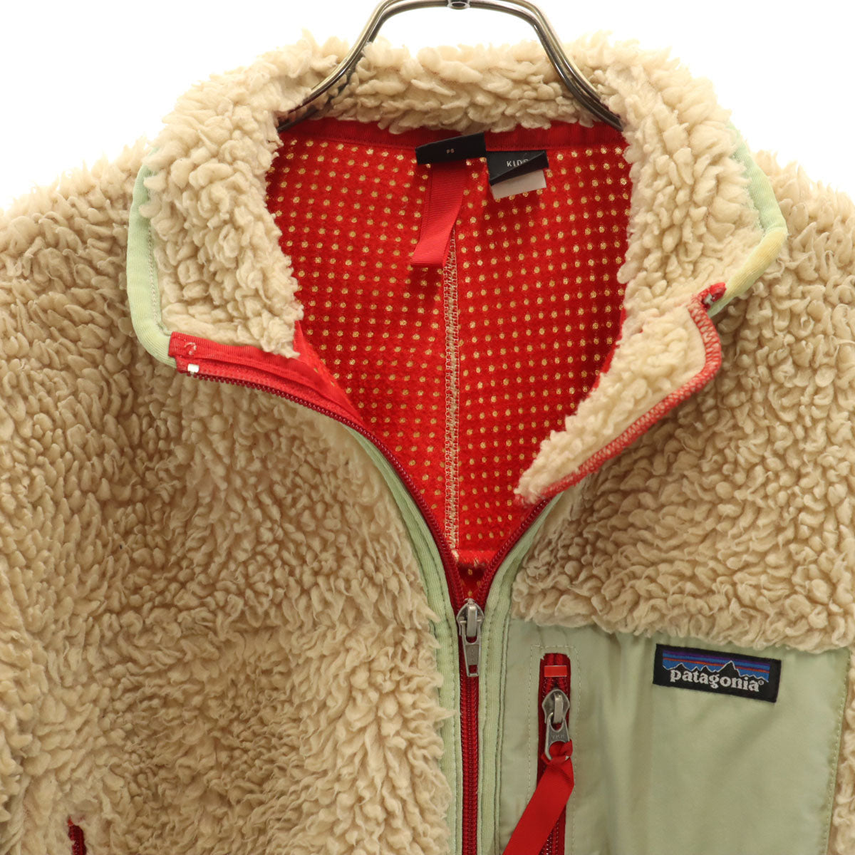 patagonia パタゴニア フリースジャケット M 10 ベージュ 85558 アウトドア キッズ