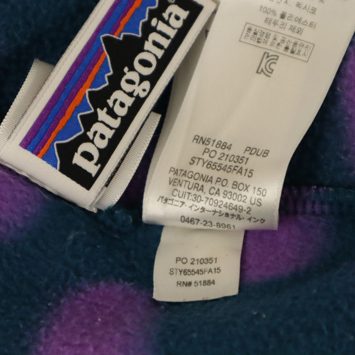 patagonia パタゴニア シンチラ スナップT フリースジャケット XXL 16-18 青紺 65545FA15 アウトドア プルオーバー キッズ