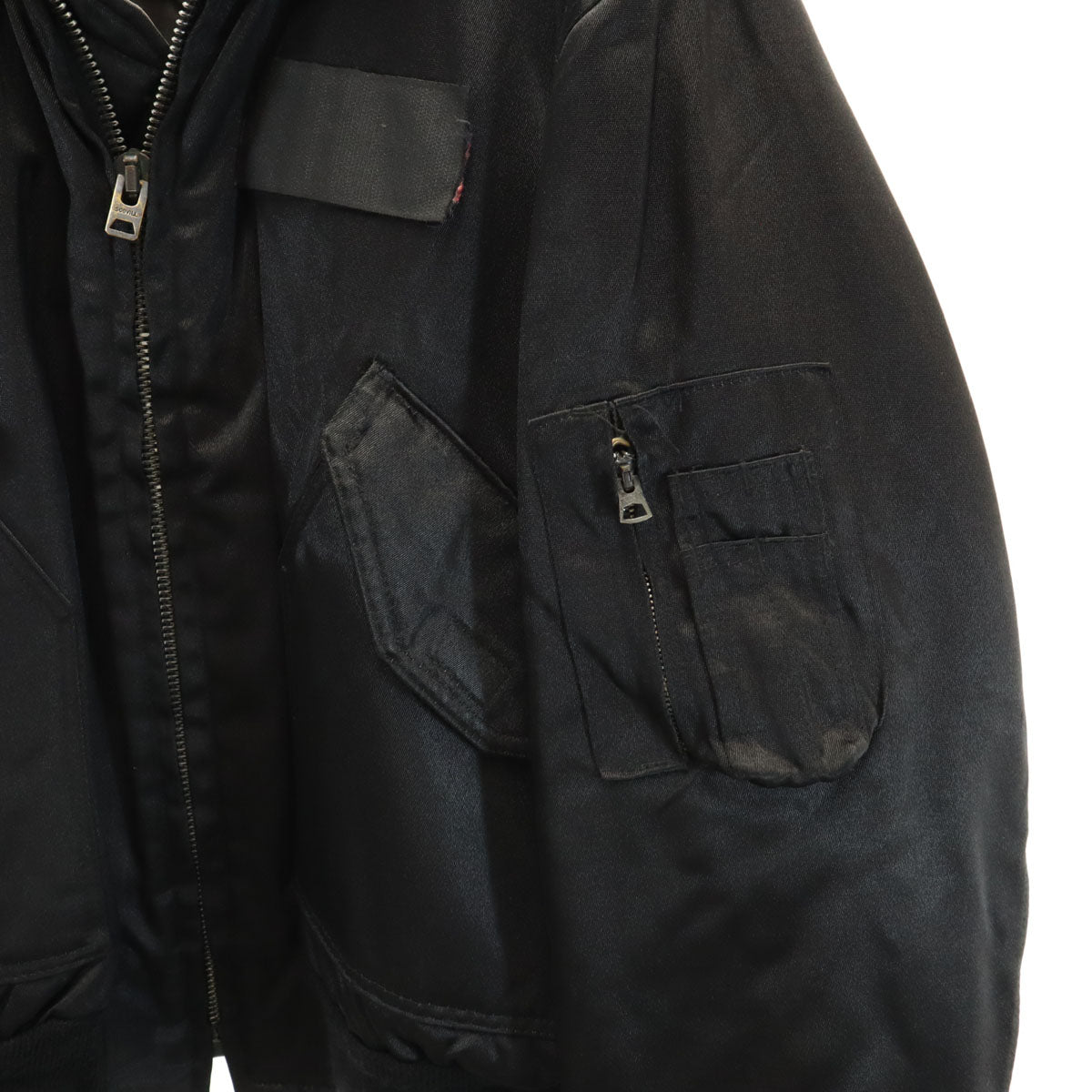 ISS INC 70s USA製 DSA タイタンクロス CWU-55P フライトジャケット L ブラック メンズ