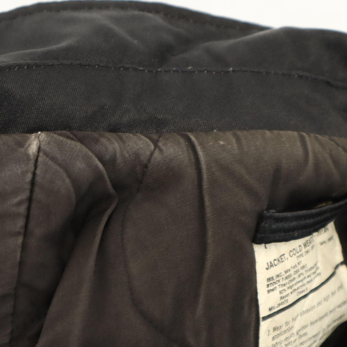 ISS INC 70s USA製 DSA タイタンクロス CWU-55P フライトジャケット L ブラック メンズ