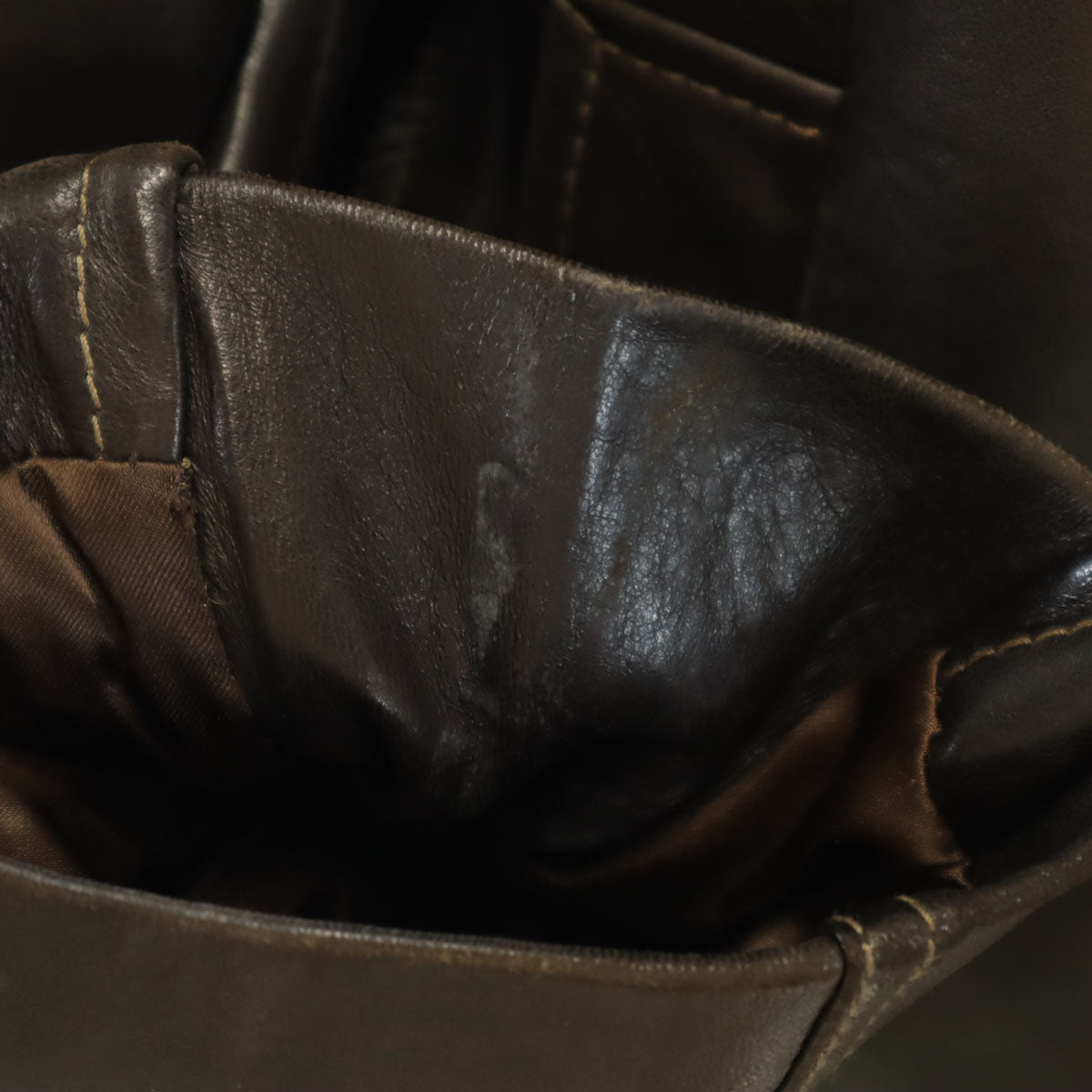 Salfra サルフラ レザージャケット 50 ブラウン 裏カシミヤ メンズ