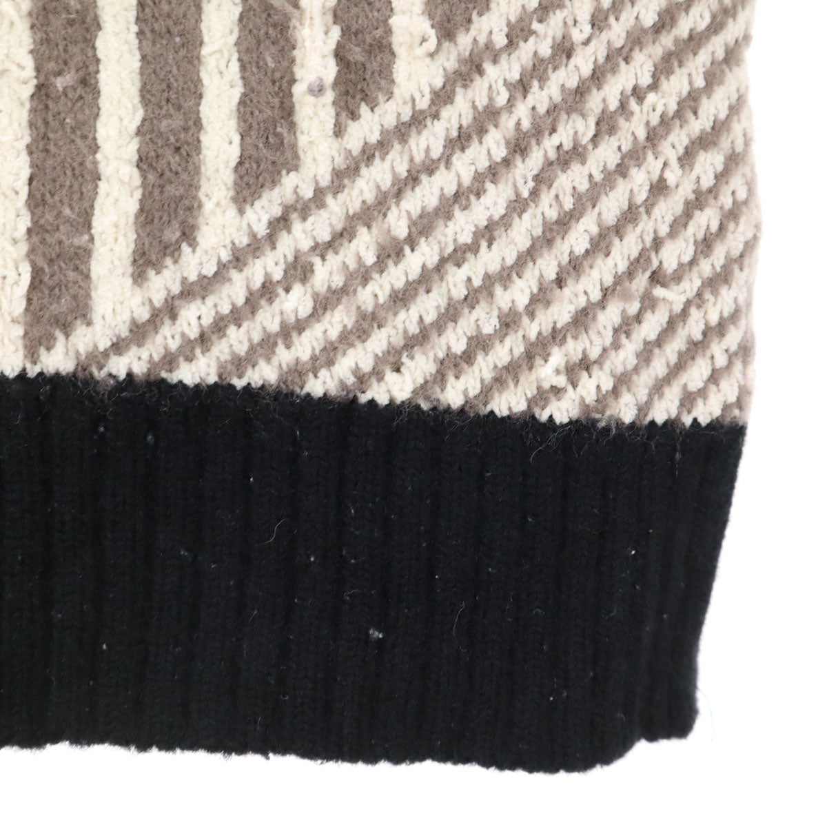 KENZO GOLF ケンゾーゴルフ 90s 日本製 オールド 幾何学柄 長袖 セーター 3 アイボリー ニット レディース